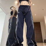 Harajuku Fashion Stripe Straight Wide Leg Jogging Y2k Hip Hop Pants