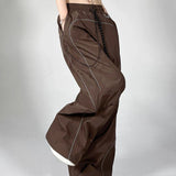 Streetwear Fashion Reflective Stripe Jogger Leg Trousers Y2k Pants