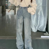 Y2k Women Jeans Harajuku Star Patchwork Oversize Hippie 2025 Style Pants