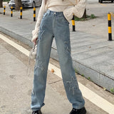Y2k Women Jeans Harajuku Star Patchwork Oversize Hippie 2025 Style Pants