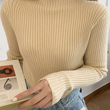 Autumn Winter Pullovers Long Sleeve Casual Warm Basic Knit Jumpers Top Sweater