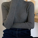 Autumn Winter Pullovers Long Sleeve Casual Warm Basic Knit Jumpers Top Sweater