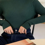 Autumn Winter Pullovers Long Sleeve Casual Warm Basic Knit Jumpers Top Sweater
