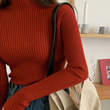 Autumn Winter Pullovers Long Sleeve Casual Warm Basic Knit Jumpers Top Sweater