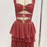A Shaped Tiered Dress One Piece Beach One Piece