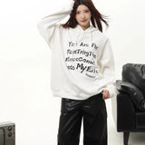 Retro Street Letter Hoodie Top