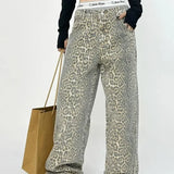 American Baggy Leopard Print Wide High Waisted Oversized Hip Hop Trouser