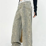 American Baggy Leopard Print Wide High Waisted Oversized Hip Hop Trouser