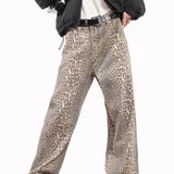 American Style Hot Girl Street High Waist Straight Leg Jeans
