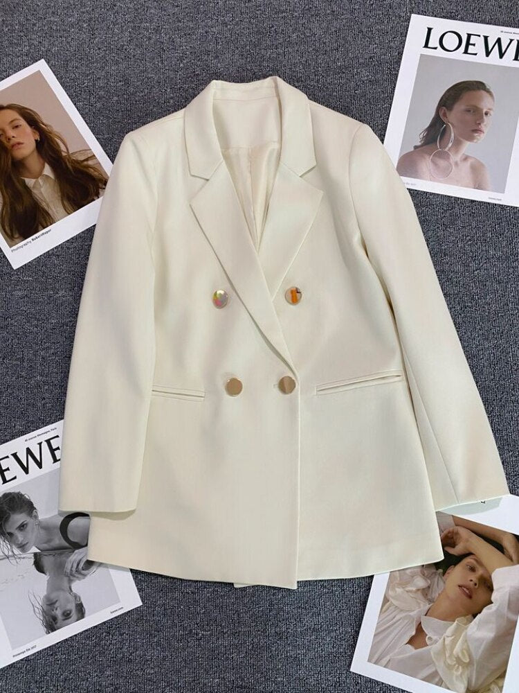 Korean Version Pure Color Loose Blazer