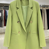 Korean Version Pure Color Loose Blazer