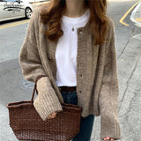 V-neck Loose Fit Knit Cardigan