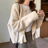 V-neck Loose Fit Knit Cardigan