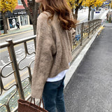 V-neck Loose Fit Knit Cardigan