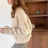 V-neck Loose Fit Knit Cardigan