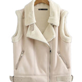 Retro Casual Lapel Zipper Pocket Jacket