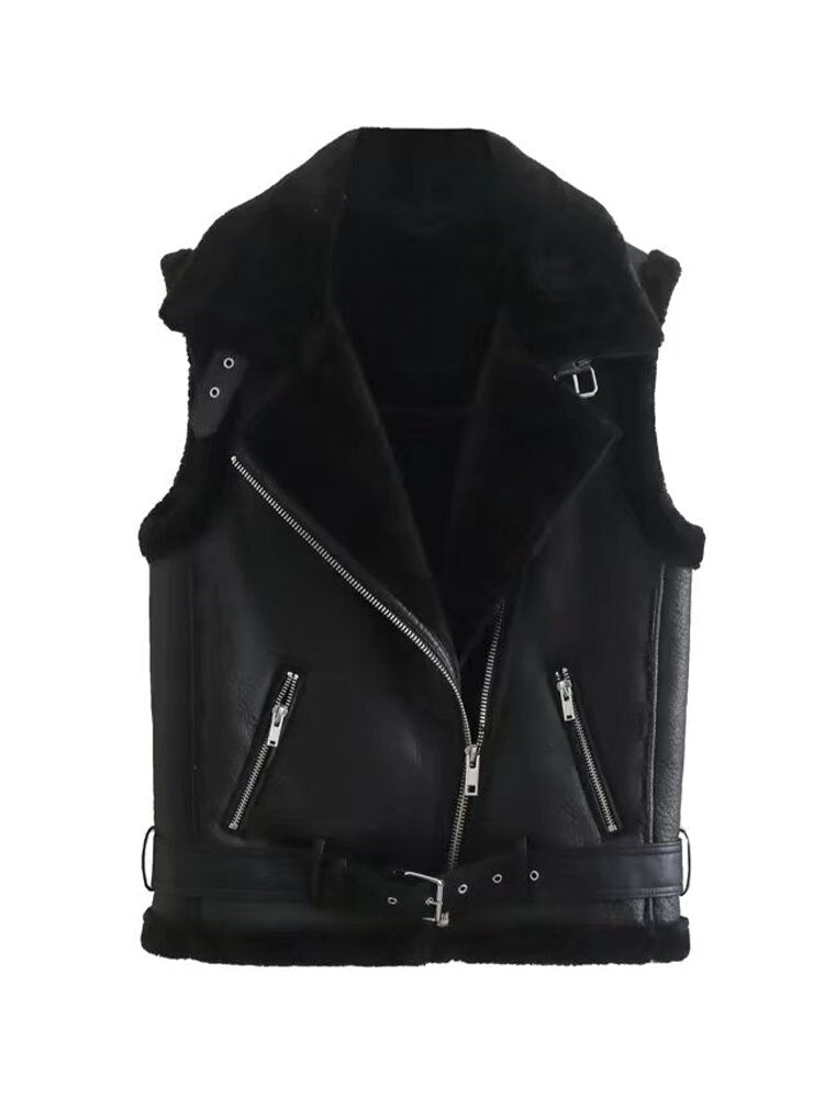 Retro Casual Lapel Zipper Pocket Jacket