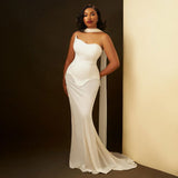 Black White Bandage High Elastic White Mesh Maxi Dress