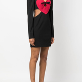 Azura Long Sleeve Bow Cutout Mini Dress