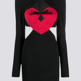 Azura Long Sleeve Bow Cutout Mini Dress