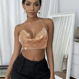 Gothic Party Club Corset Rhinestones Crop Top