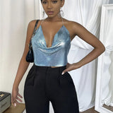 Gothic Party Club Corset Rhinestones Crop Top