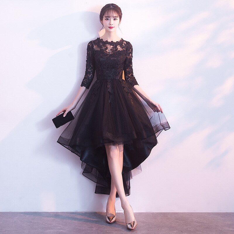 New Short Front Long Back Elegant Party Banquet Prom Dresses