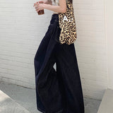 New Vintage Wide Leg Woman Oversized Denim Streetwear Full Length Jeans