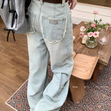Waisted Women 2025 New Streetwear Y2k Casual Loose Denim Jeans