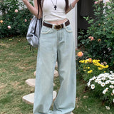 Waisted Women 2025 New Streetwear Y2k Casual Loose Denim Jeans