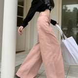 Women's Wide Leg Fashion Vintage High-waisted Streetwear Clothes Jeans