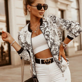 Flower Print Long Sleeve Coats