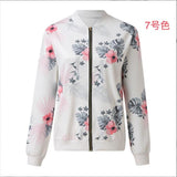 Flower Print Long Sleeve Coats