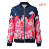 Flower Print Long Sleeve Coats