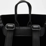 Black Gothic Velvet Witch Harajuku Magic Embroidery Dark Punk Rock Shoulder Bag