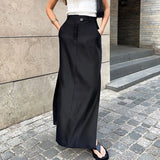Loose Elegant Ankle-Length Skirt