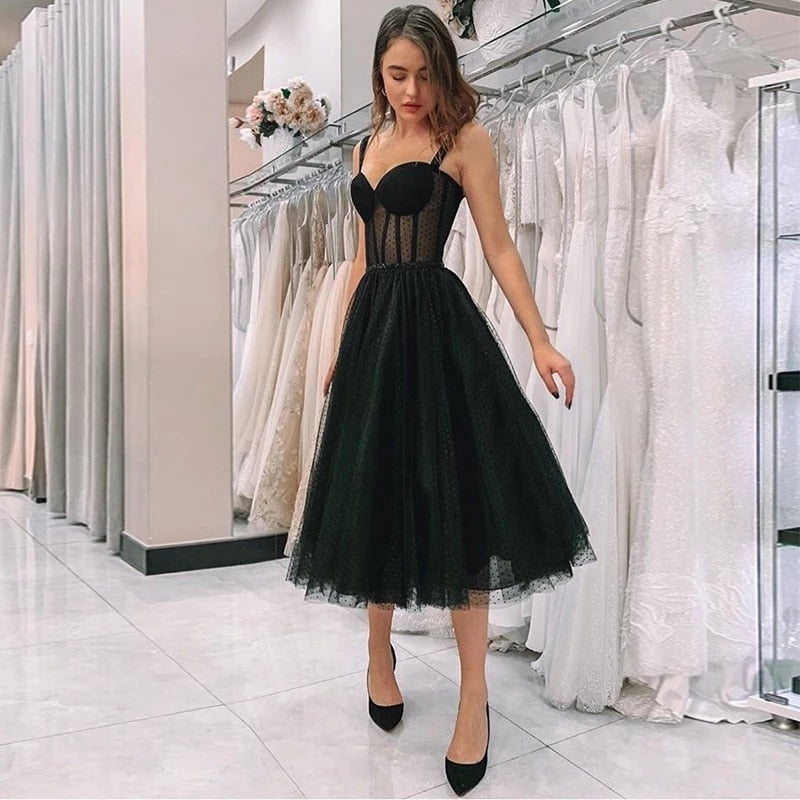 Black Polka Dot Tulle Dress