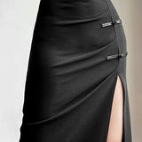Sexy Split Casual All-Match Hot Street Outing Skirt