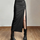 Sexy Split Casual All-Match Hot Street Outing Skirt