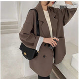 Minimalist Solid Outwear Loose Elegant Blazer