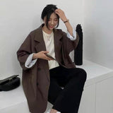 Minimalist Solid Outwear Loose Elegant Blazer