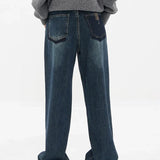 Streetwear American Style Fashion Wide Leg Denim Jeans