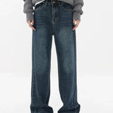 Streetwear American Style Fashion Wide Leg Denim Jeans