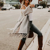 Women Clothes Patchwork Long Coat Female Winter Vintage Knitwear Sweaters Coat