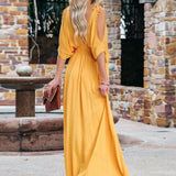 Summer Elegant Solid Color Beach Wear Maxi Dresses