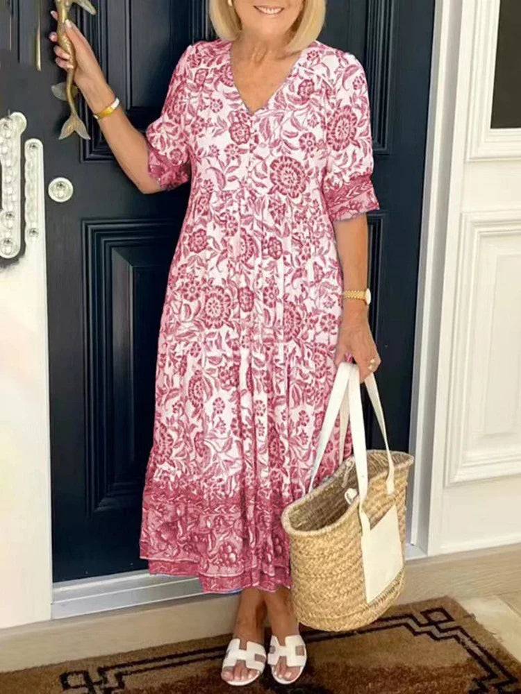 Fashion Female Loose Oversized Beach Party Boho Dress
