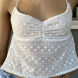 White Fairycore 00s Retro Halter Aesthetics Sexy Backless Boho Beach Crop Tops