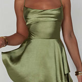 Sleeveless Strap A-Line Party Club Mini Dress