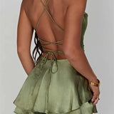 Sleeveless Strap A-Line Party Club Mini Dress