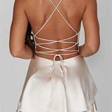 Sleeveless Strap A-Line Party Club Mini Dress